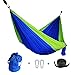CUTEQUEEN TRADING Double Nest Ultralight Portable Outfitters Parachute Nylon Fabric Hammock For Travel Camping,Backpacking,Kayaking,Color: Diamond Blue/Fruit Green