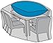 Duck Covers Elite Rectangle / Oval Patio Table & Chair Set Cover with Inflatable Airbag to Prevent Pooling, 96-Inch