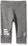 adidas Little Girls' Toddler Active Workout Pant, Gray, 2T