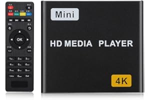 HDMI Media Player,4K 1080P Full HD Digital Media Player Support HDMI/AV Output,Play Video and Photos with USB Drive/SD Cards/