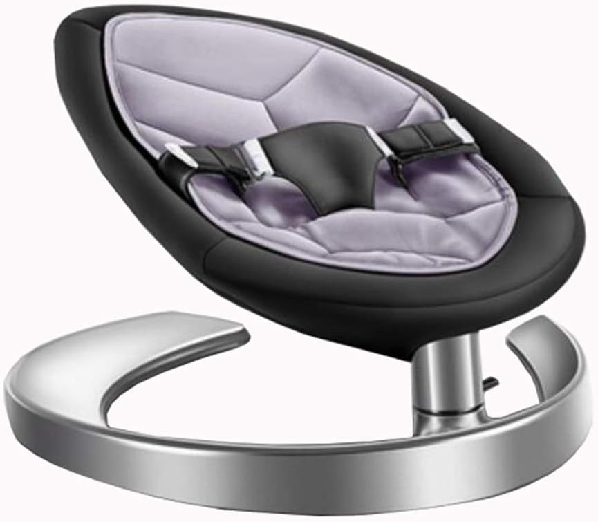 WXX Baby swing, chair bodyguard balance bodyguard swing chair bodyguard cradle chair baby rocking chair recliner lazy newborn child non-electric baby newborn cradle seat,Black
