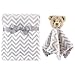 Hudson Baby Unisex Baby Plush Blanket with Security Blanket, Bear, One Size