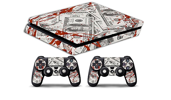 Amazon Com Skin Ps4 Slim Dollars Blood Limited Edition Decal Cover Adesiva Playstation 4 Slim Sony Bundle Home Improvement