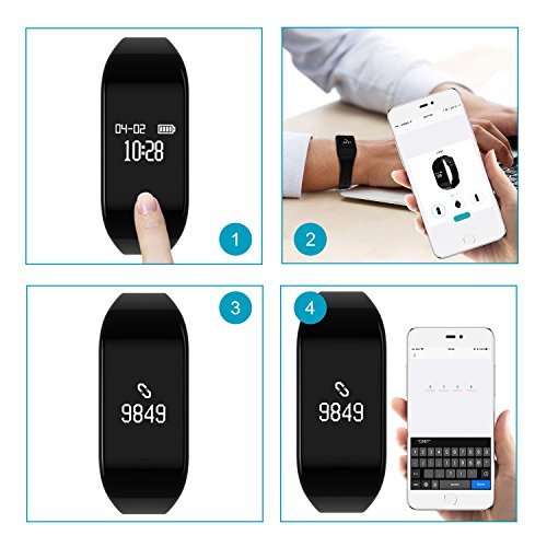 Fitpolo Fitness Tracker HR,Activity Tracker with Heart Rate Monitor, IP67 Waterproof Smart Bracelet, Fitness Watch with Calorie Counter,Sleep Monitor,Pedometer Watch for Kids Women and Men - Thumbnail 6