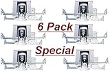 Cost Less Lighting 6 Pack - 4 Inch Ceiling Recessed Mini Down Can Light for New Work IC Air Tight - UL Listed