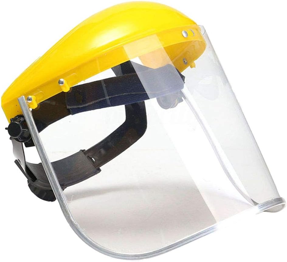 FSYEEL Safety Face Shield, Anti-Oil and Anti-Fog Face Shield Chainsaw Protective Helmet Visor Combo for Lawn Mower Protection Logging Helment Hat for Gardening Random Color