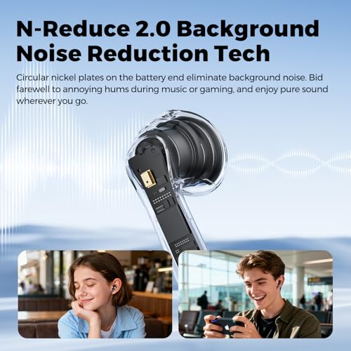 SOUNDPEATS Air6 HS BT 6.0 Wireless Earbuds, Semi-in-Ear Headphones with 13mm Triple-Magnet Bio-Composite Driver, LDAC Lossless & Hi-Res Audio, 45H Playtime, 4-Mic Noise Cancelling, IPX5