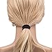 Miuance Elastic Hair Ties Hair Ties Bands Rope No Crease Elastic Fabric Large Cotton Stretch Ouchless Ponytail Holders, 50 pcs(1 PACK BLACK)