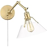 Golden Lighting 3306-A1W BCB-CLR Orwell - 1 Light Articulating Wall Sconce in Transitional Style - 9 Inches high by 10 Inches