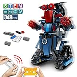 DAZHONG Building Block Robot App Controlled Toy Educational Electric RC Robot Bricks STEM Toys with LED Intelligent Charging Gift for Boys Girls Age of 6,7,8,9-14 Year Old (Blue)