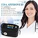 Pulse Oximeter, Finger Portable FDA Approved Digital Blood Oxygen and Pulse Sensor Meter with Alarm SPO2 For Adults and Children (High-end models)