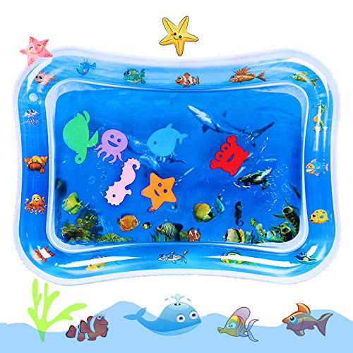 Tummy Time Water Mat Sensory Toys, Gifts for Baby, Baby Activity Center Stimulation 3 to 12 Months Baby Growth, Baby…