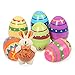 Billon Speed Easter Eggs Filled with Plush Rabbit 6pcs Surprise Eggs,Colorful Plastic Eggs Hunt for Children Reward Girls