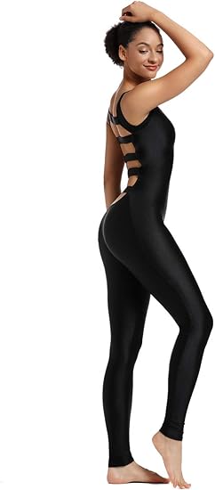 OVIGILY Ärmelloser Body für Damen aus Spandex mit Leiterrücken