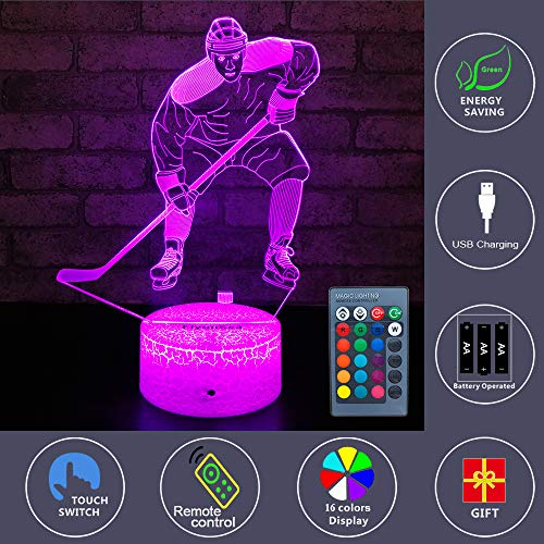 image for FlyonSea Kids Ice Hockey Gifts,Ice Hockey Toys 16 Color Changing Kids 