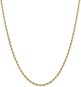 Diamond2Deal 14k Yellow Gold 3mm Rope 