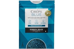 Cirepil - Blue - 400g / 14.11 oz Hard Wax Beads Bag - Face & Body Wax, Unscented & No Strip Needed - Perfect for Sensitive Skin & Brazilian Waxing - Fluid Gel Texture, Easy Hair-Removal