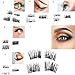 Auwer New Ultra-thin 0.4mm Magnetic Eye Lashes 3D Fiber Reusable False Magnet Eyelashes Extension Fake Eye Lashes Voluminous Makeup (A)