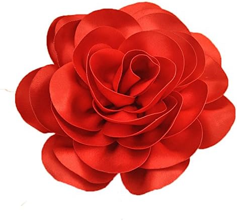 Queenestar Big Satin Flower Hair Clip Women Wedding Fascinator Headwear