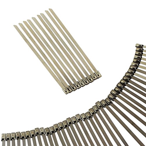 50pc Stainless Steel Metal Cable Ties Zip Ties 150mm x 4.6mm Bergen