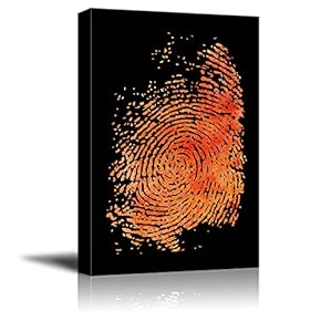 Wall26-Canvas Wall Art-Fingerprint-Giclee Painting Wall Bedroom Living House Decoration Home Art - 12x18 inches