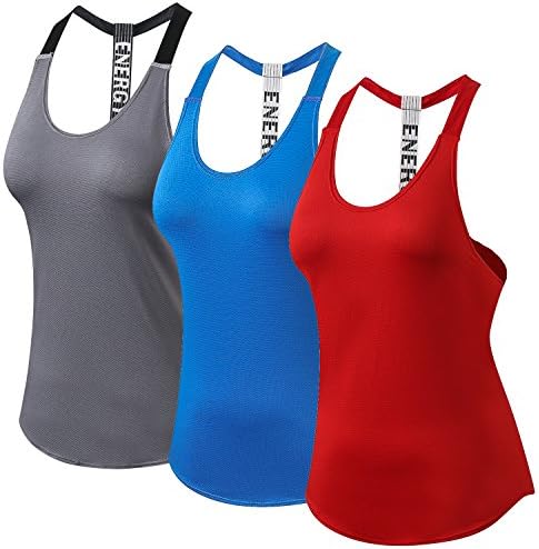 AVERYAR Women's Compression Base Layer Dry Fit Tank Top Absorb Sweat Running Fitness The Harness Vest 3 Pack