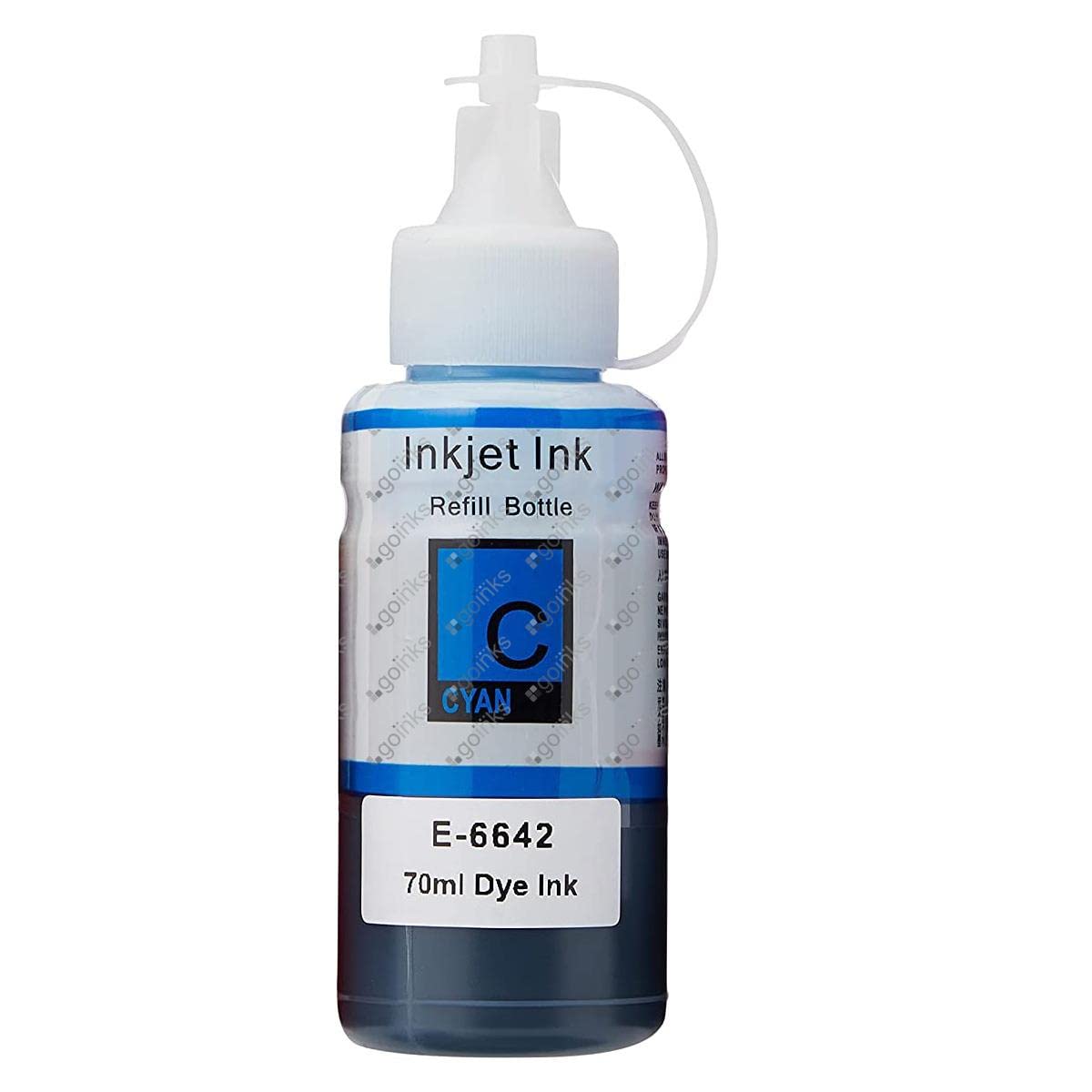 1 Go Inks Cyan Ink Bottle to Replace Epson T6642 Compatible/Non-OEM for EcoTank Printers