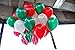 LAttLiv Party Balloons Christmas Decoration 12 inch Pearl Colour Latex Balloons 100 Packs for Kids Party Supplies Wedding Decoration Baby Shower or Birthday Decoration - Green/White/Red