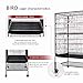VIVOHOME 53 Inch Wrought Iron Large Bird Cage with Rolling Stand for Parrots Conures Lovebird Cockatiel Parakeetsthumb 3