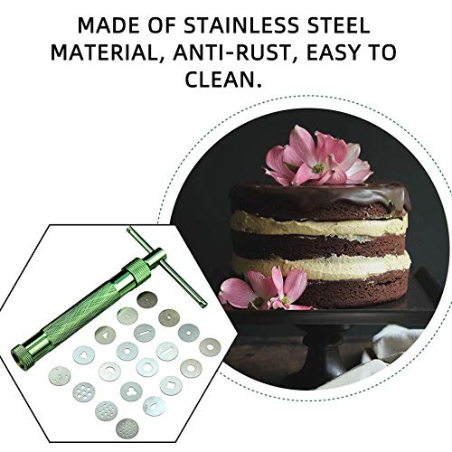 Patisserie Ustensiles A Patisserie Furphy Pratique Design En Acier Inoxydable Pate A Sucre Extrudeuse Artisanat Pistolet Maison Diy Cuisson Fondant Gateau Sculpture Outils Dargile De Polymere Vert gd In