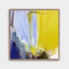 Framed Canvas Wall Art Abstract Color Painting Canvas Prints Home Artwork Decoration for Living Room,Bedroom - 16x16 inches
