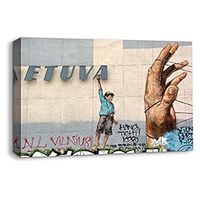 Canvas Wall Art for Living Room,Bedroom Home Artwork Paintings Creative Graffiti Ready to Hang - 12x18 inches