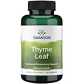 Swanson Thyme Leaf - Herbal Supplement Supporting Respiratory System Health - Natural Formula Aiding Digestive System Health - (120 Capsules, 500mg Each)