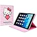 Hello Kitty Themed Apple iPad Mini Folio with "Kitty Says I Love You" in Pink (leather inner holding frame, 4x angle stand)