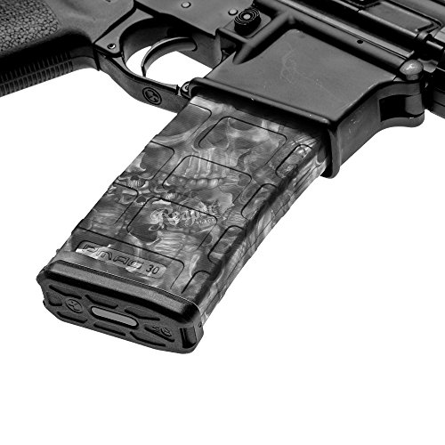 GunSkins AR-15 Mag Skin Camouflage Kit DIY Vinyl Magazine Wrap - Singles (Proveil Reaper Black)