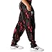 Otomix Men's Midnight Lazer Baggy Workout Pants (Black Red)