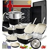 Kitchen Pots and Pans Set - 23pc Kitchen Cookware Sets Induction Pots and Pans for Cooking Set Induction Cookware with Frying Pans Nonstick Pan Set Pot and Pan Set Pot Set Non Sticking Pan Set Kitchen Kitchen Pots and Pans Set - 23pc Kitchen Cookware Sets Induction Pots and Pans for Cooking Set Induction Cookware with Frying Pans Nonstick Pan Set Pot and Pan Set Pot Set Non Sticking Pan Set Kitchen