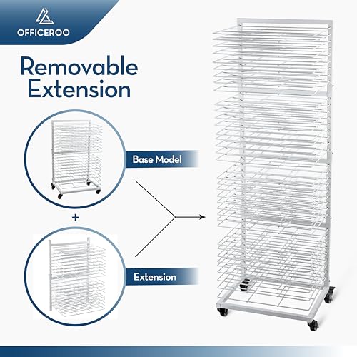 OFFICEROO Art Drying Rack 18 Shelves Extension Compatible With Base