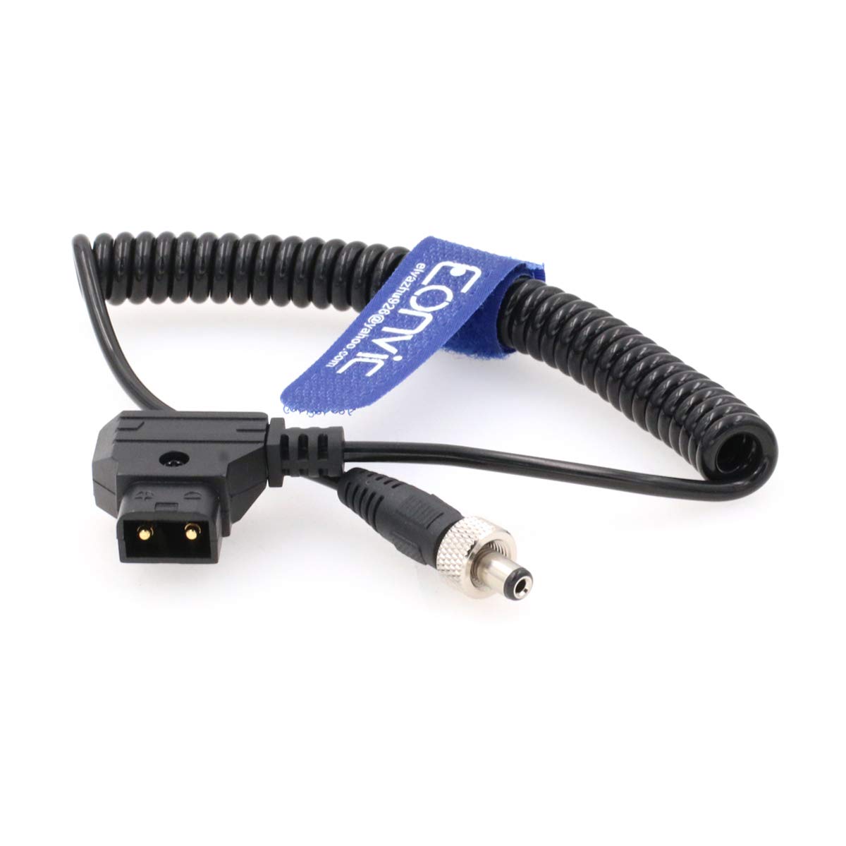 Eonvic Power Cable For PIX-E5, PIX-E5H and PIX-E7 Recording Monitors Sound Devices Coaxial Locking DC to D-Tap Coiled Cable