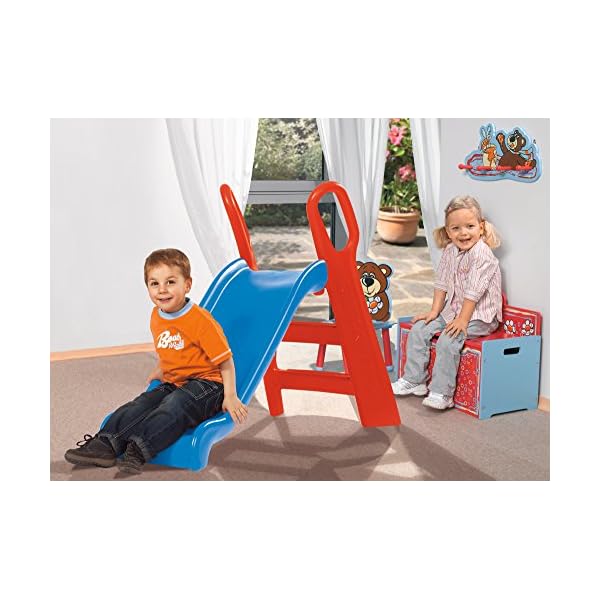 BIG - Baby Rutsche - 118cm lange Rutschbahn, TÜV geprüft, Nutzung für den Hausgebrauch, rot-blaue Rutsche für drinnen… – Bild 5