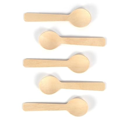 Amazon Acogedor スプーン 天然木製 健康安全 使い捨てスプーン