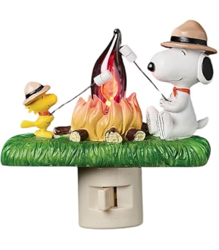 Roman Snoopy in Jack-O-Lantern Swivel Plug Night Light 7 Inch