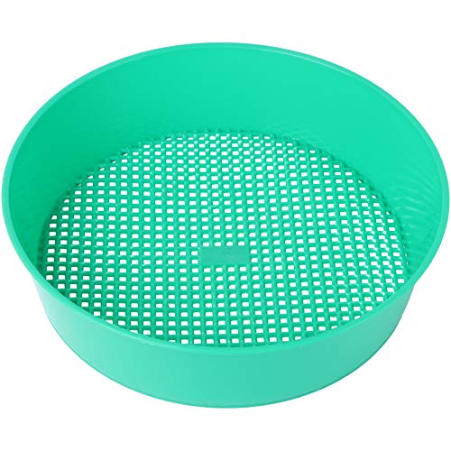 Beach Bonsai Tools Soil Sieve Garden Sand Sieve Compost Soil Mesh Plastic Sifter Pan Gardening Digging Finding Treasure Discovery for Soil Riddle Mesh Strainer Plant Pot