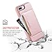 ZVE Case for Apple iPhone 8 Plus and iPhone 7 Plus, 5.5 inch, Slim Leather Wallet Case with Credit Card Holder Slot Pocket Protective Case Cover for Apple iPhone 7 Plus / 8 Plus - Rose Gold