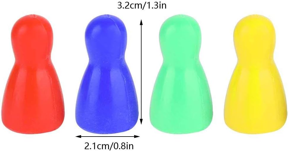 Alomejor 16Pcs Plastic Chess Pieces Pieces Pawn Colorful Chess Pieces for Flying Chess Game Dice Board Card Games Snake Gmae Gift DIY - Image 5