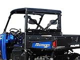 SuperATV Clear Rear Windshield for Polaris Ranger FULL SIZE XP 570 (Pro-Fit Cab) / XP 900 / XP 1000/1000 Diesel (Must See Fitment for Compatible Years) - Easy to Install!