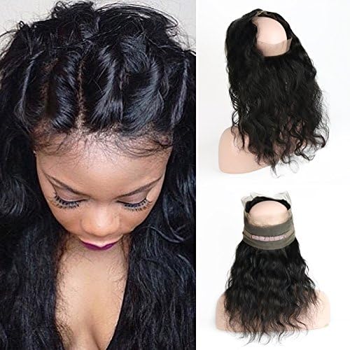 Kylie Beauty Hair Pre Plucked 360 Lace Frontal Brazilian Body Wave Virgin Human Hair 360 Lace Frontal Closure Bleached Knot With Baby Hair (12, Free Part)