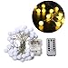 16ft Battery String Lights,KOLIER 50LEDs with Remote Control 8 Modes Battery Operated Christmas Lights Waterproof Indoor/Outdoor for Halloween/Christmas Tree/Bedroom/Wedding(Warm White)