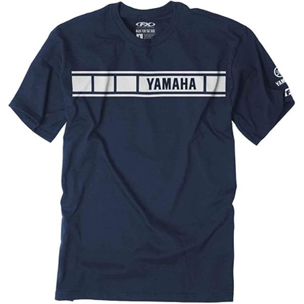 Amazon.com: Factory Effex Yamaha Racing Stripes T-Shirt (Black - L