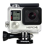 Wealpe Waterproof Housing Case Underwater Protective Dive Housing for GoPro Hero 4, 3+, 3 Cameras